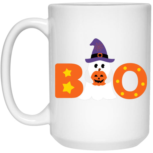 BOO Ghost --  15oz White Mug