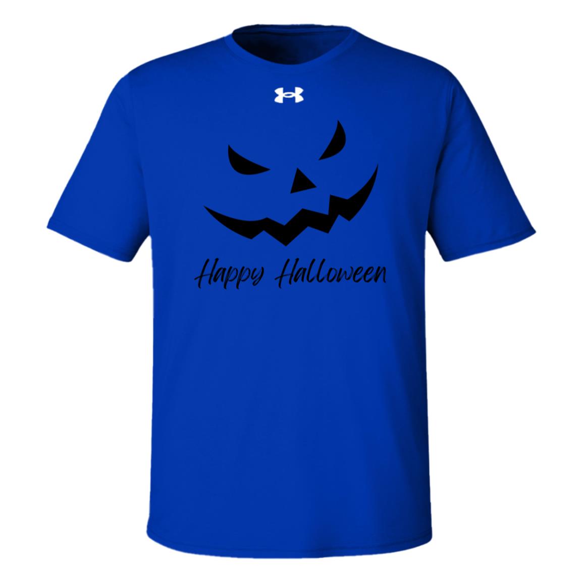 Scary Jack O Lantern Face -- Under Armour Team Tech Tee