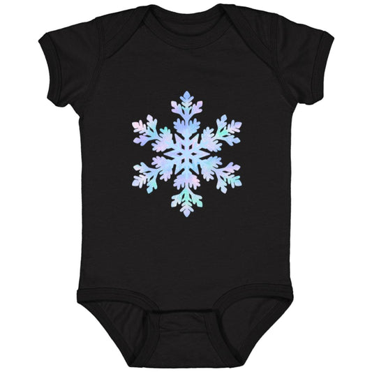 Snowflake blue and purple -- Infant Fine Jersey Bodysuit