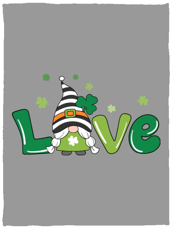 clover love gnome VPS Cozy Plush Fleece Blanket - 30x40