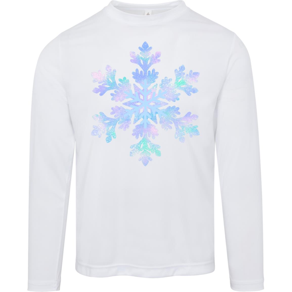 Snowflake blue and purple -- Mens Zone Long Sleeve Tee