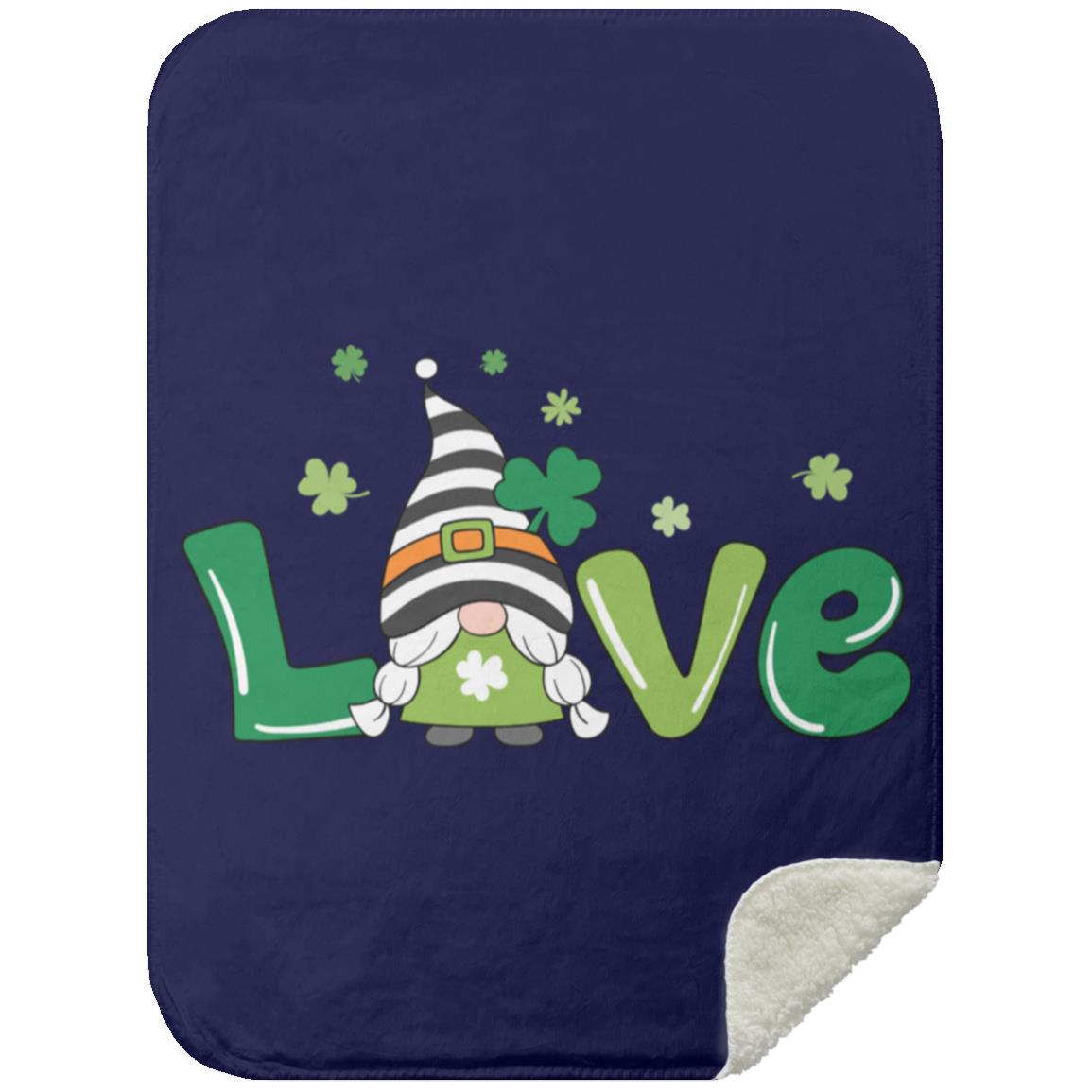 clover love gnome MSHS Premium Sherpa Blanket 30x40