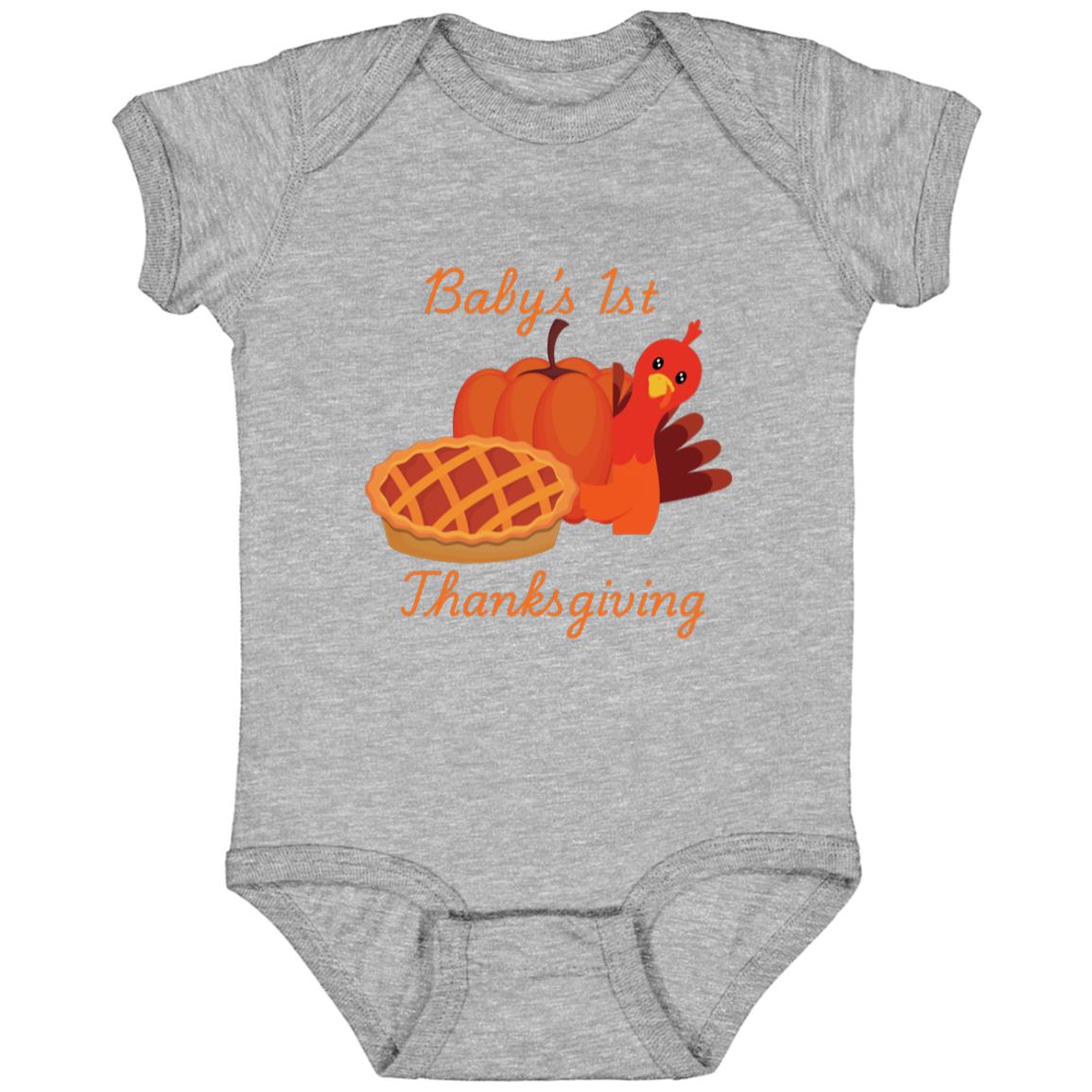 Baby’s 1st Thanksgiving Turkey -- Infant Fine Jersey Bodysuit