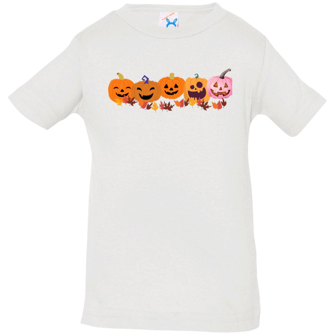 Jack 0 Lanterns in a Row -- Infant Jersey T-Shirt