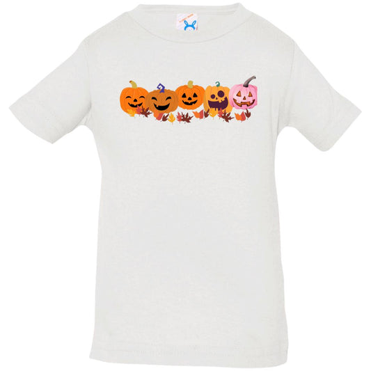 Jack 0 Lanterns in a Row -- Infant Jersey T-Shirt