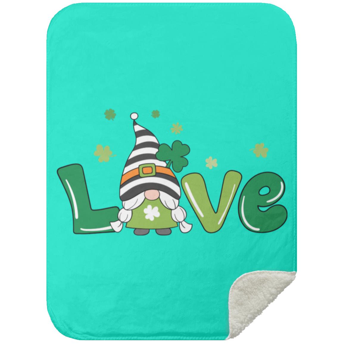 clover love gnome MSHS Premium Sherpa Blanket 30x40