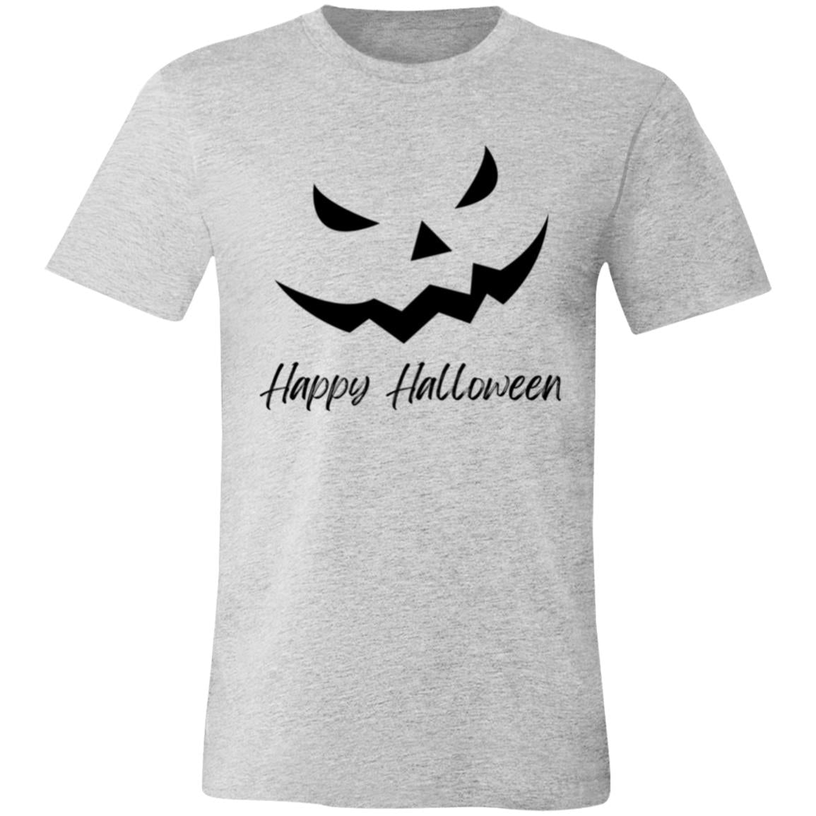 Scary Jack O Lantern Face -- Unisex Jersey Short-Sleeve T-Shirt