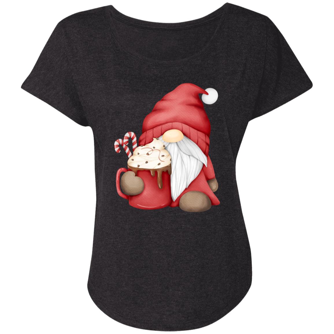 Hot Chocolate Gnome -- Ladies' Triblend Dolman Sleeve