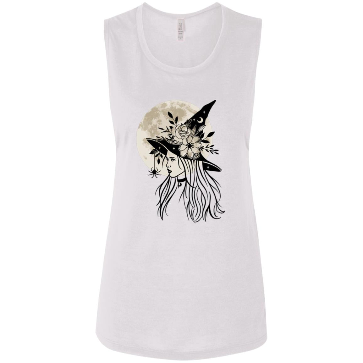 Witchy Moon -- Ladies' Flowy Muscle Tank