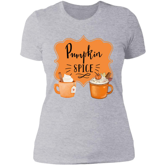 Pumpkin Spice Latte Orange Black -- Ladies' Boyfriend T-Shirt