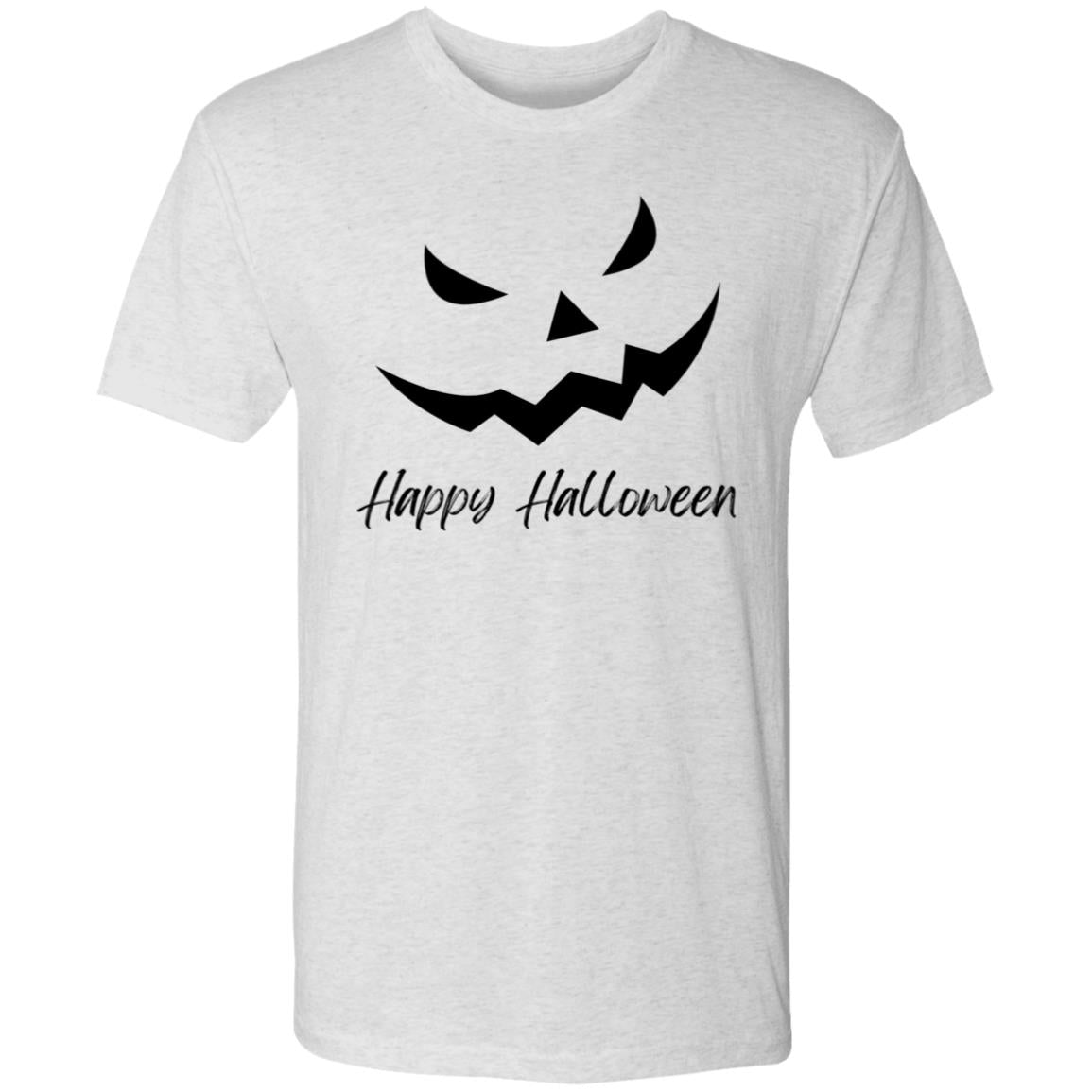 Scary Jack O Lantern Face --  Men's Triblend T-Shirt