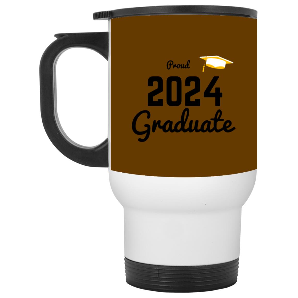 Proud graduate 2024 black CLOSEOUT - XP8400W White Travel Mug