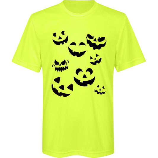 Scattered Jack O Lantern Faces (1) -- Kids Zone Tee