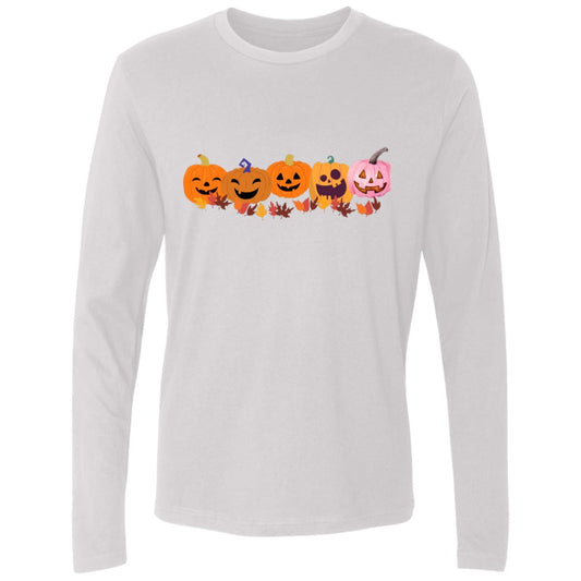 Jack 0 Lanterns in a Row -- Men's Premium LS