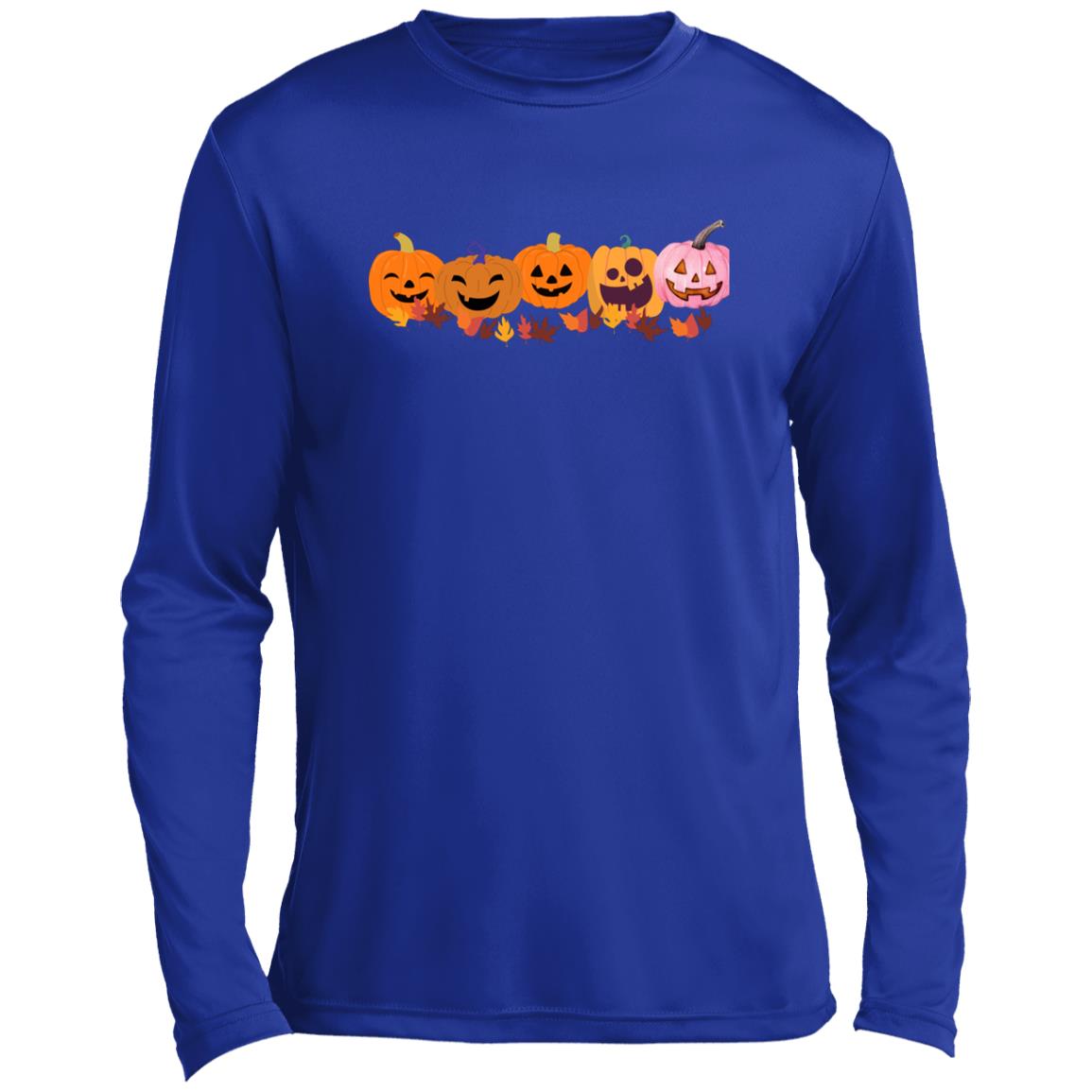 Jack 0 Lanterns in a Row CLOSEOUT --  Men’s Long Sleeve Performance Tee