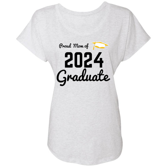 Proud Mom -- 2024 Graduate -- Ladies' Triblend Dolman Sleeve