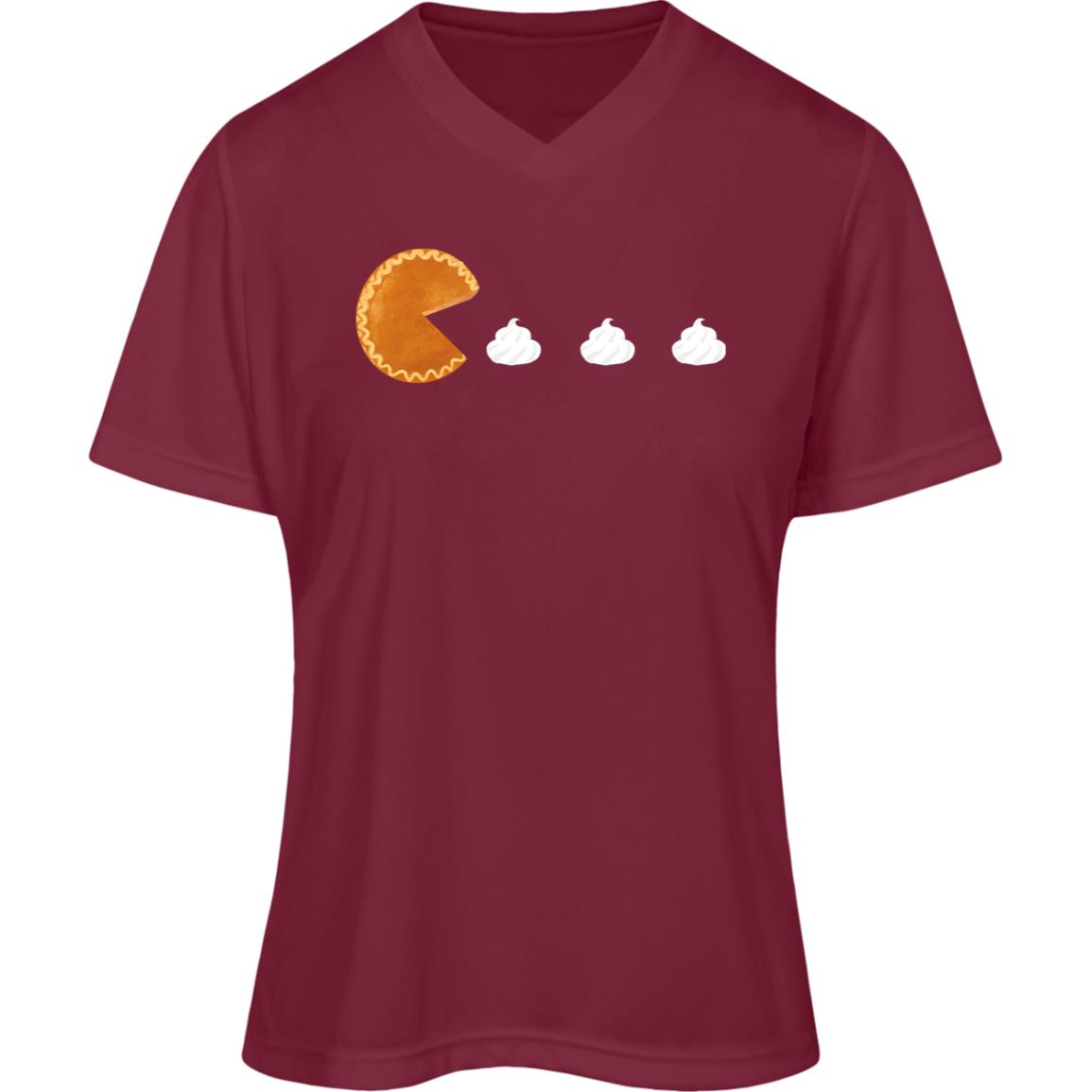 Pumpkin Pac Man -- Team 365 Womens Zone Tee