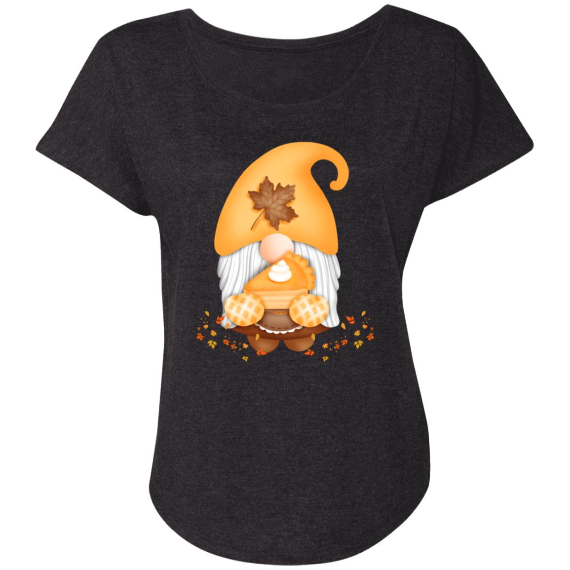 Gnome Pumpkin Pie NL6760 Ladies' Triblend Dolman Sleeve