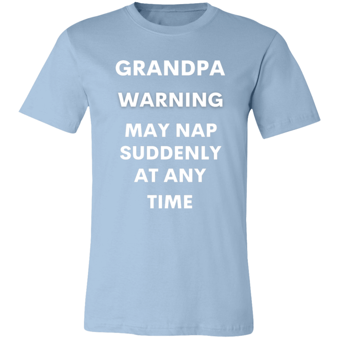 Grandpa naps white 3001C Unisex Jersey Short-Sleeve T-Shirt