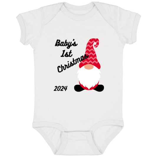 Baby’s 1st Gnome Christmas Ornament --Infant Fine Jersey Bodysuit