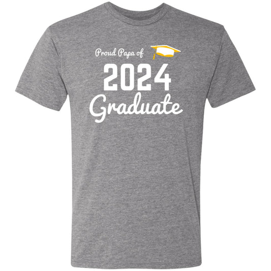 Proud Papa 2024 Graduate -- Men's Triblend T-Shirt