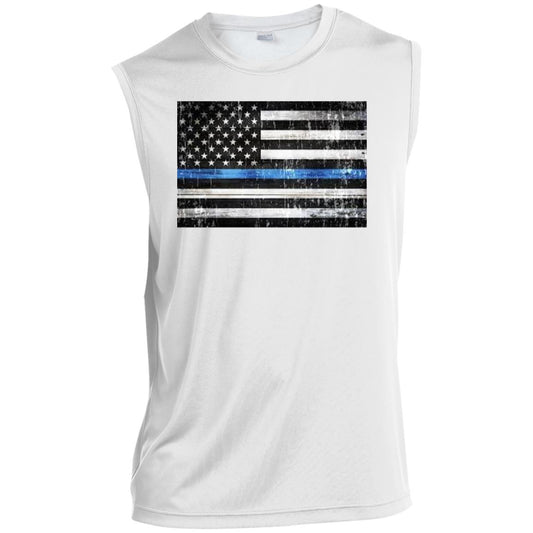 American Flag -- Police -- CLOSEOUT -- Men’s Sleeveless Performance Tee