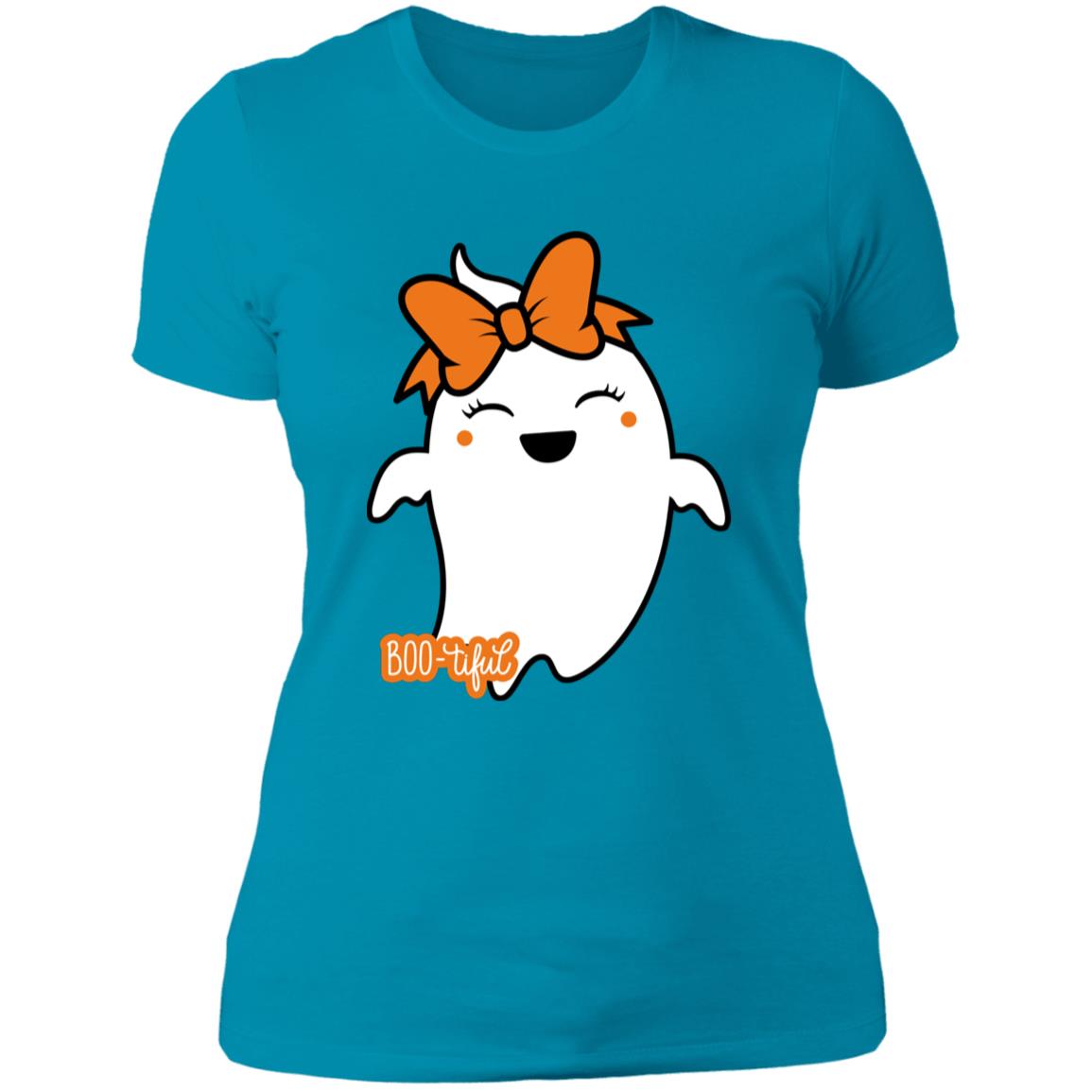 Boo-tiful Ghost with Bow NL3900 Ladies' Boyfriend T-Shirt