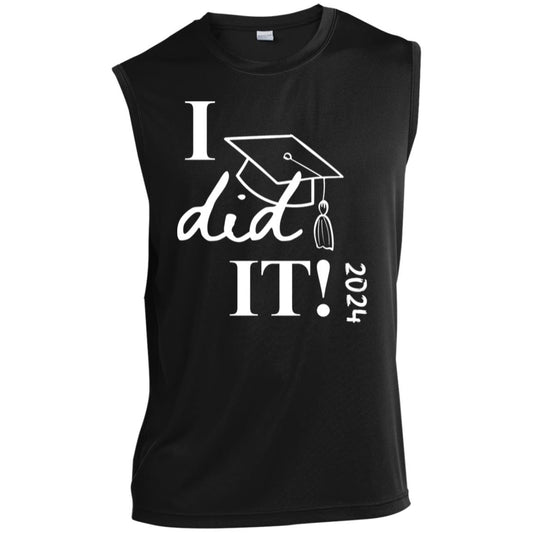 Graduation I did it 2024 CLOSEOUT - ST352 Men’s Sleeveless Performance Tee