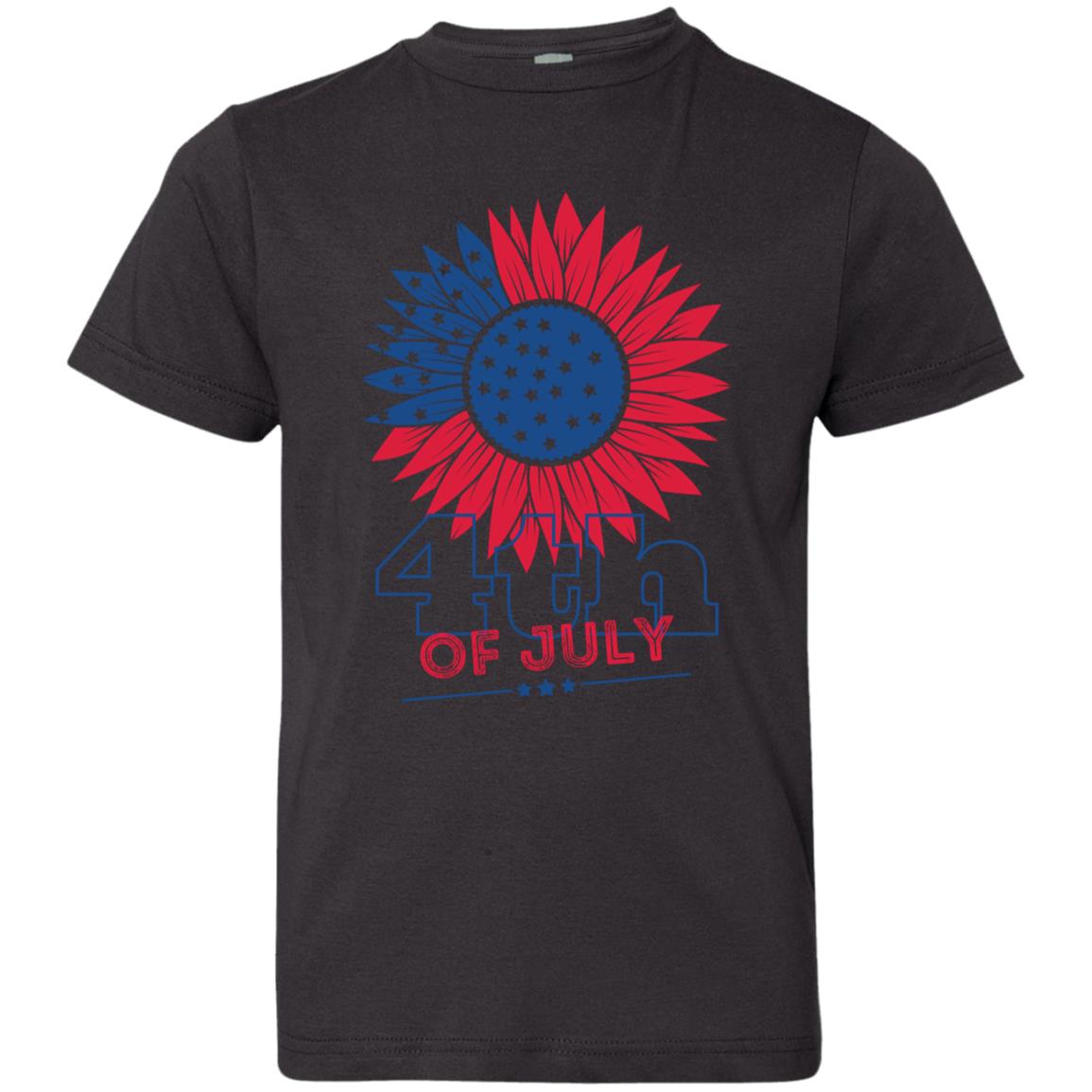 4th of July Sunflower -- Youth Jersey T-Shirt