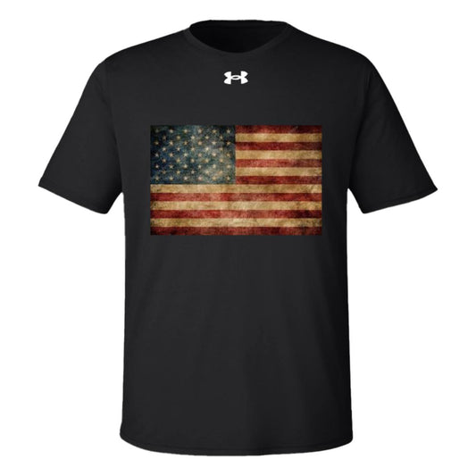 American Flag -- Distressed -- Under Armour Team Tech Tee