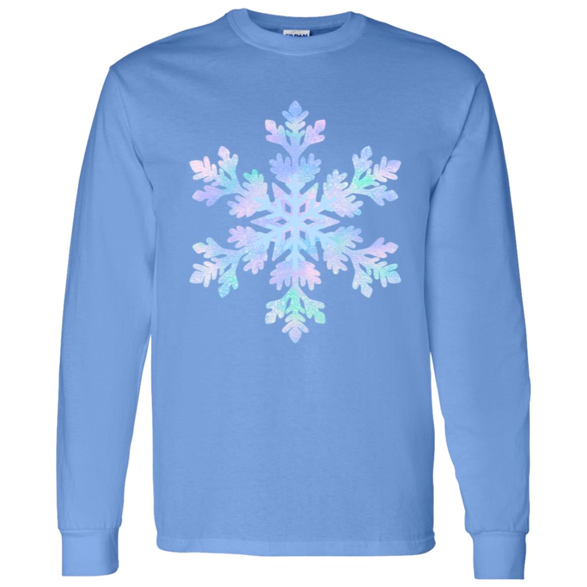 Snowflake blue and purple -- LS T-Shirt 5.3 oz.