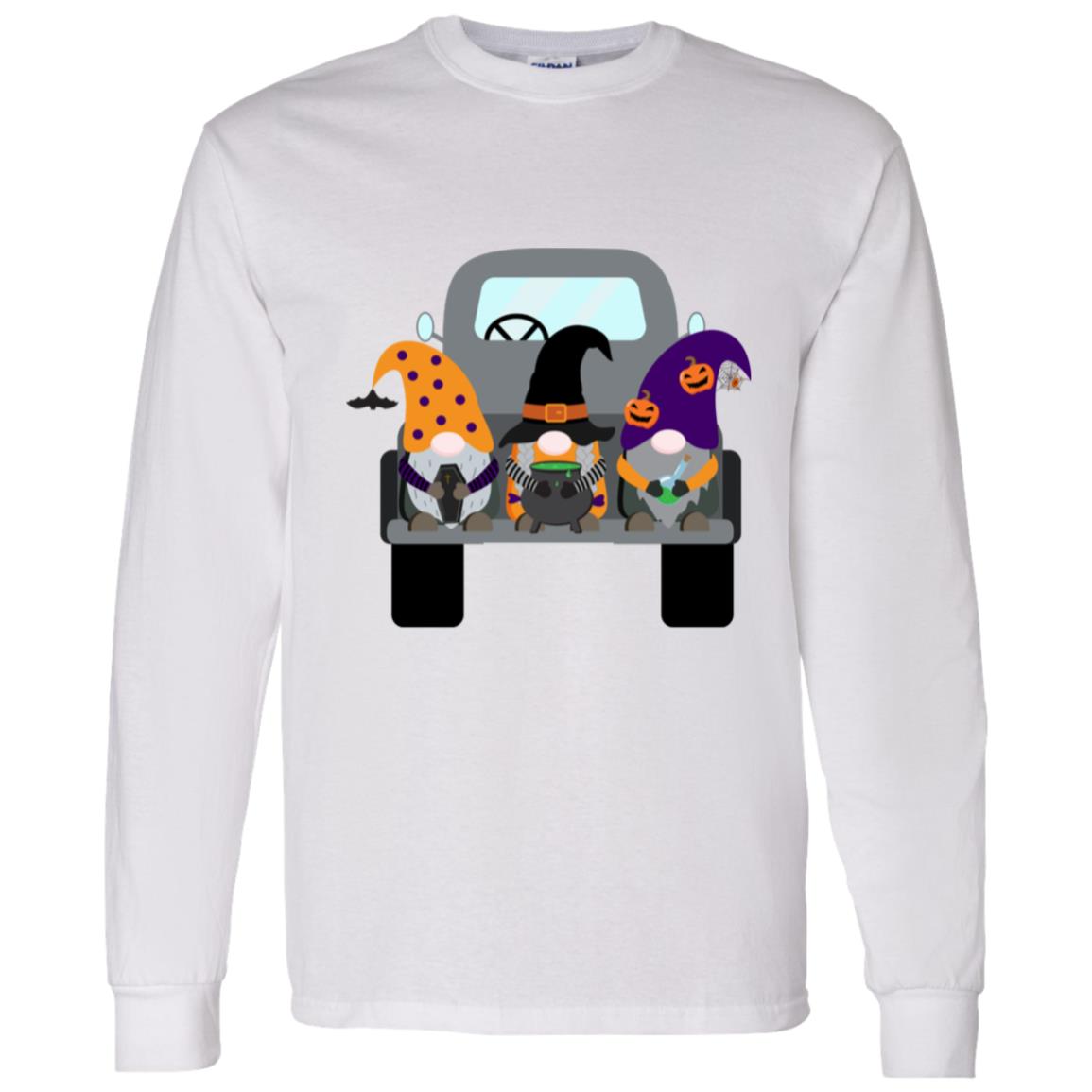 Halloween Gnomes in a Truck G540 LS T-Shirt 5.3 oz.