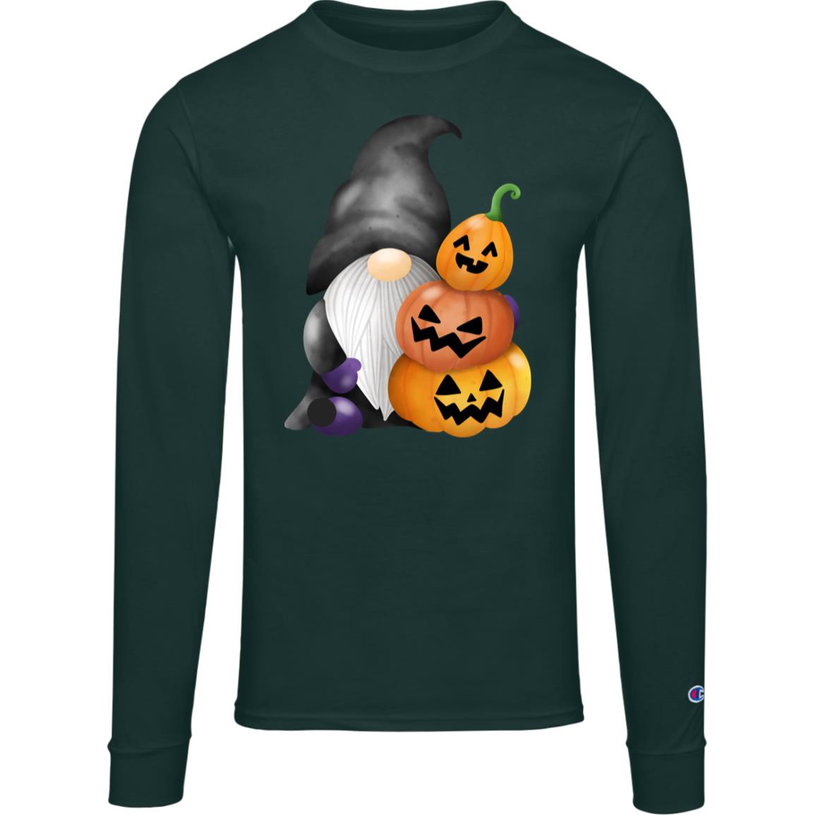 Gnome wJack o' Lanterns CC8C Champion Mens Long Sleeve Tee