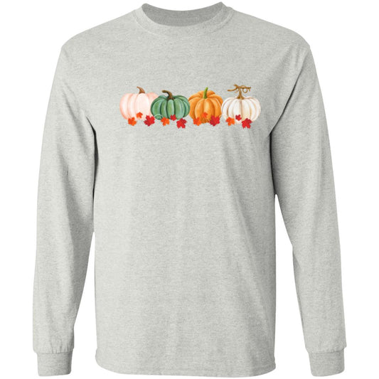 Pumpkins in a Row G540 LS T-Shirt 5.3 oz.