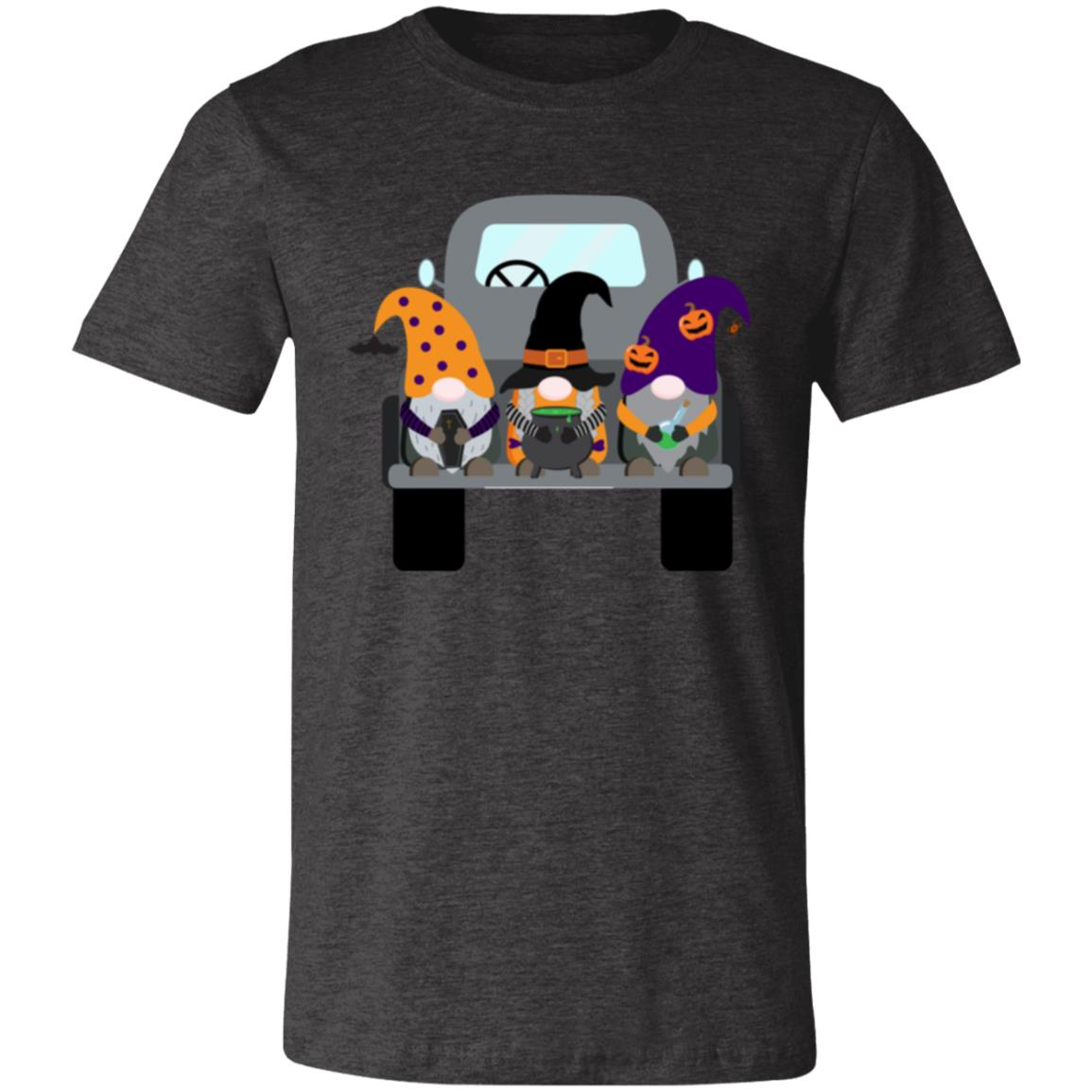 Halloween Gnomes in a Truck 3001C Unisex Jersey Short-Sleeve T-Shirt