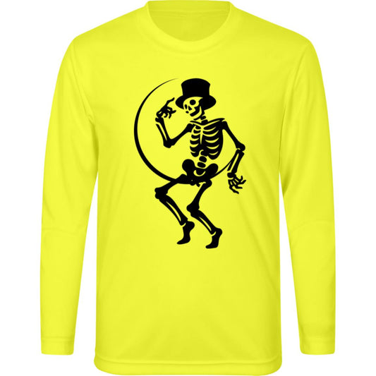 Moon and Skeleton -- Team 365 Kids Zone Long Sleeve Tee