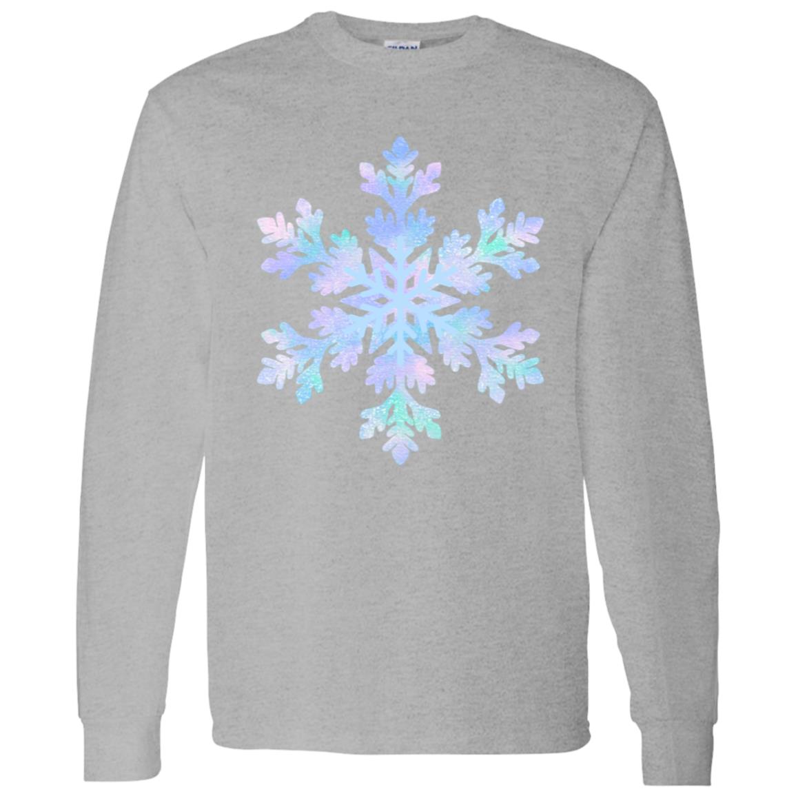 Snowflake blue and purple -- LS T-Shirt 5.3 oz.