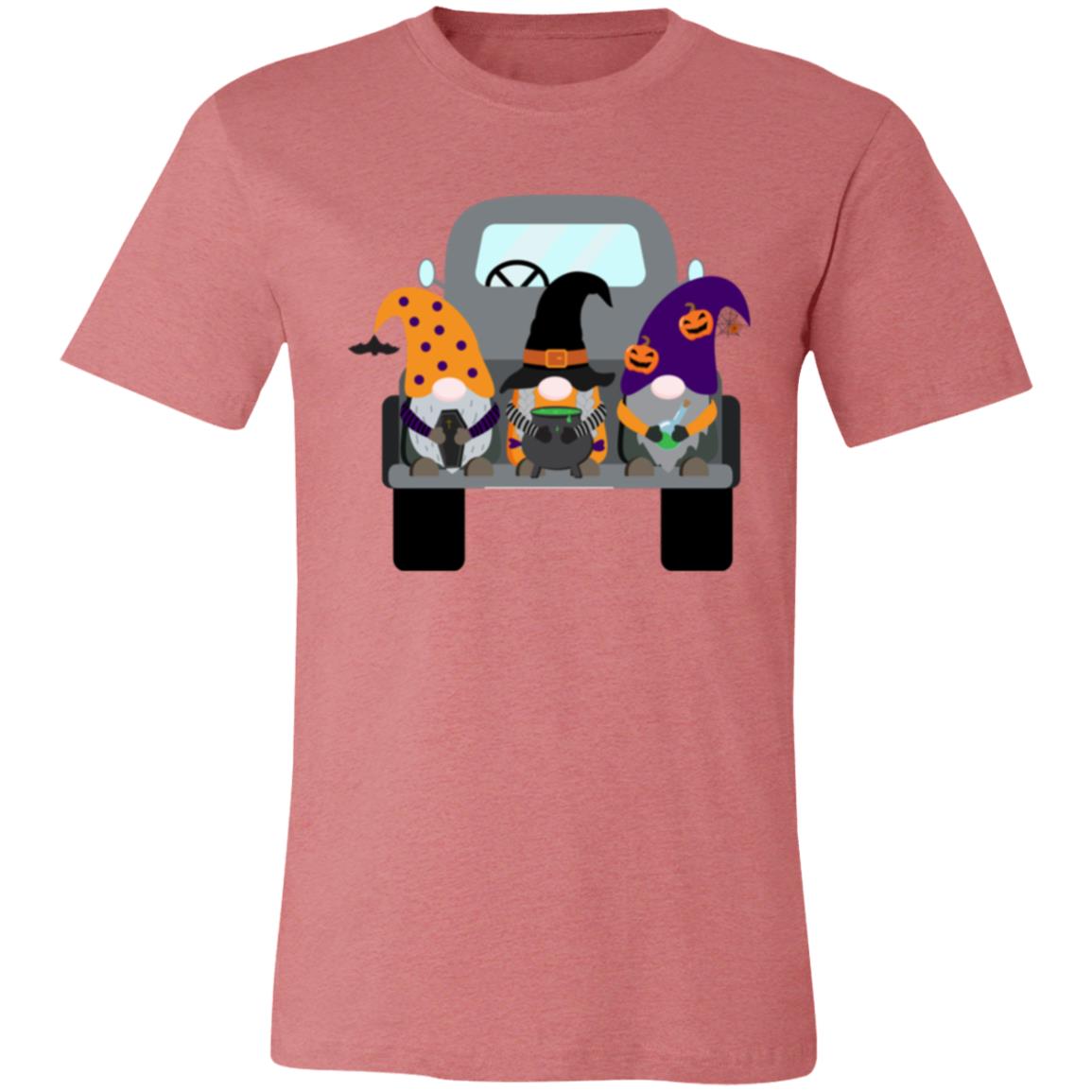 Halloween Gnomes in a Truck 3001C Unisex Jersey Short-Sleeve T-Shirt