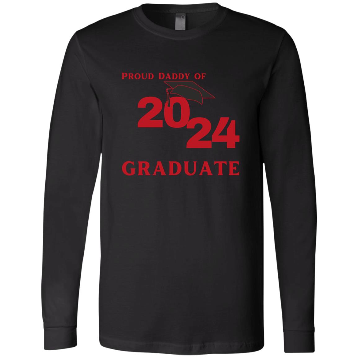 Proud Daddy -- 2024 Graduate -- Men's Jersey LS T-Shirt