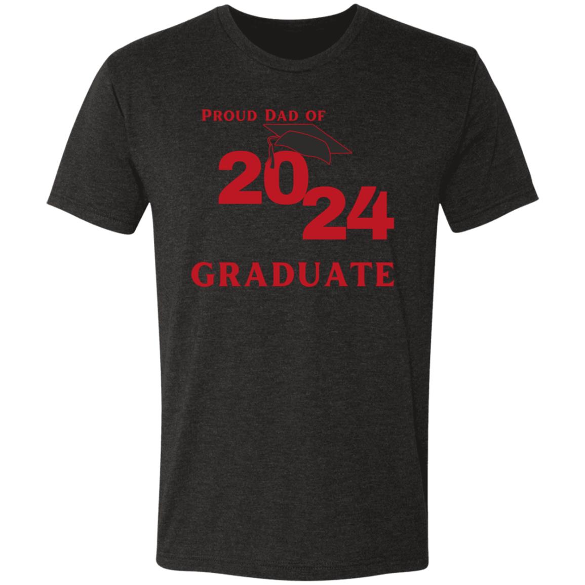 Proud Dad graduate 2024 -- Men's Tri-blend T-Shirt