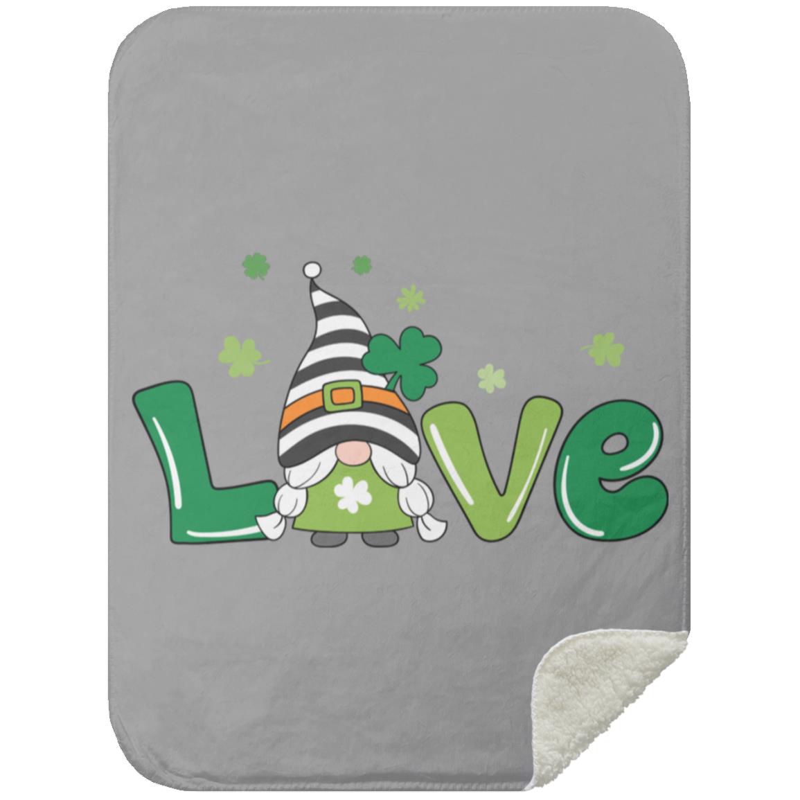 clover love gnome MSHS Premium Sherpa Blanket 30x40