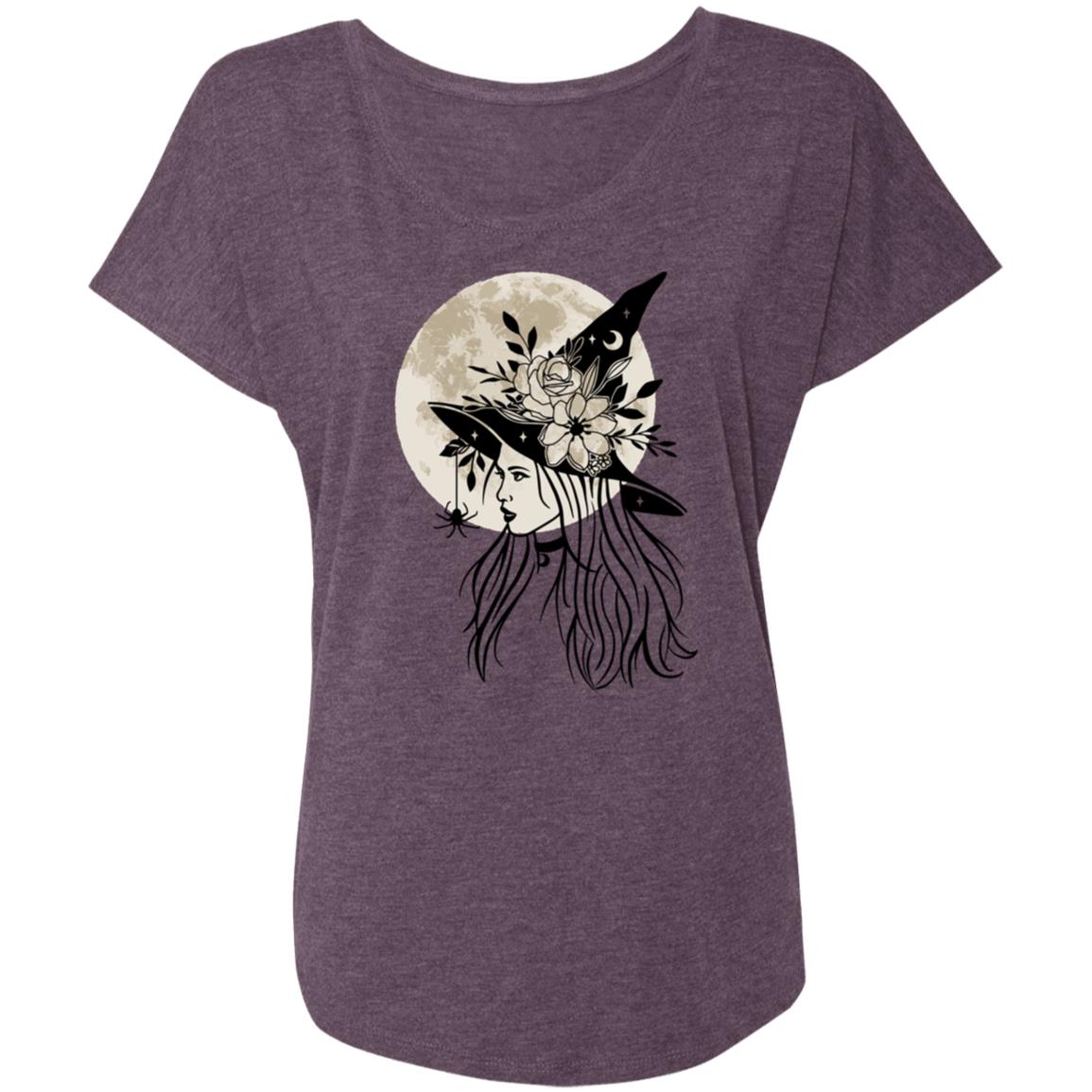 Witchy Moon -- Ladies' Triblend Dolman Sleeve