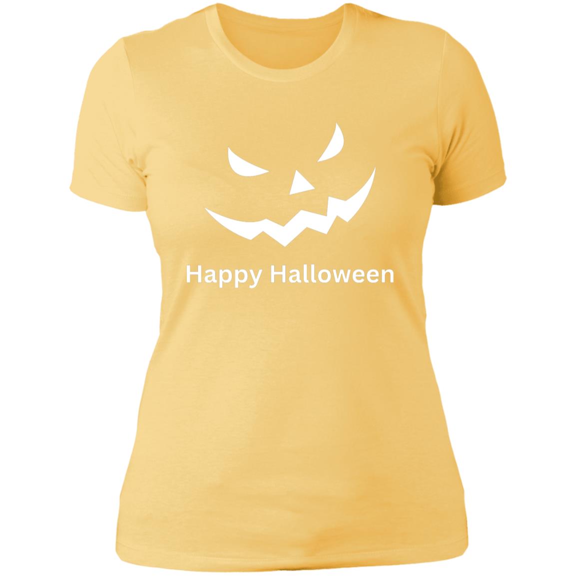 Scary Black Jack o' Lantern -- Ladies' Boyfriend T-Shirt