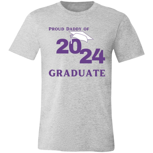 Proud Daddy -- 2024 Graduate -- Unisex Jersey Short-Sleeve T-Shirt