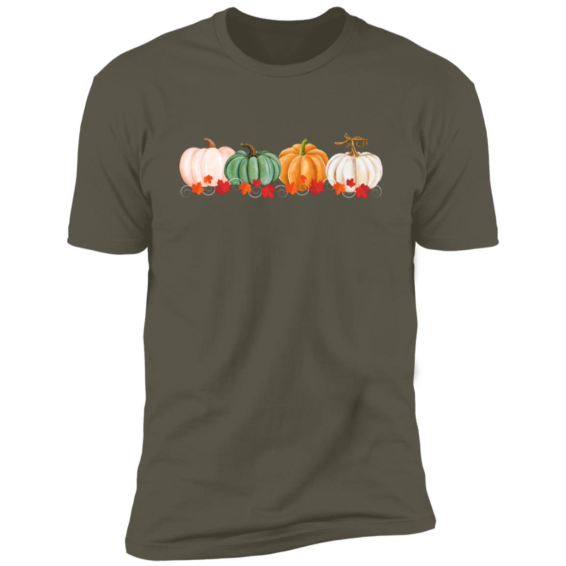 Pumpkins in a Row NL3600 Premium Short Sleeve T-Shirt