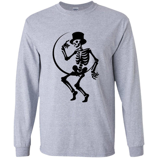 Moon and Skeleton -- Youth Long Sleeve T-Shirt