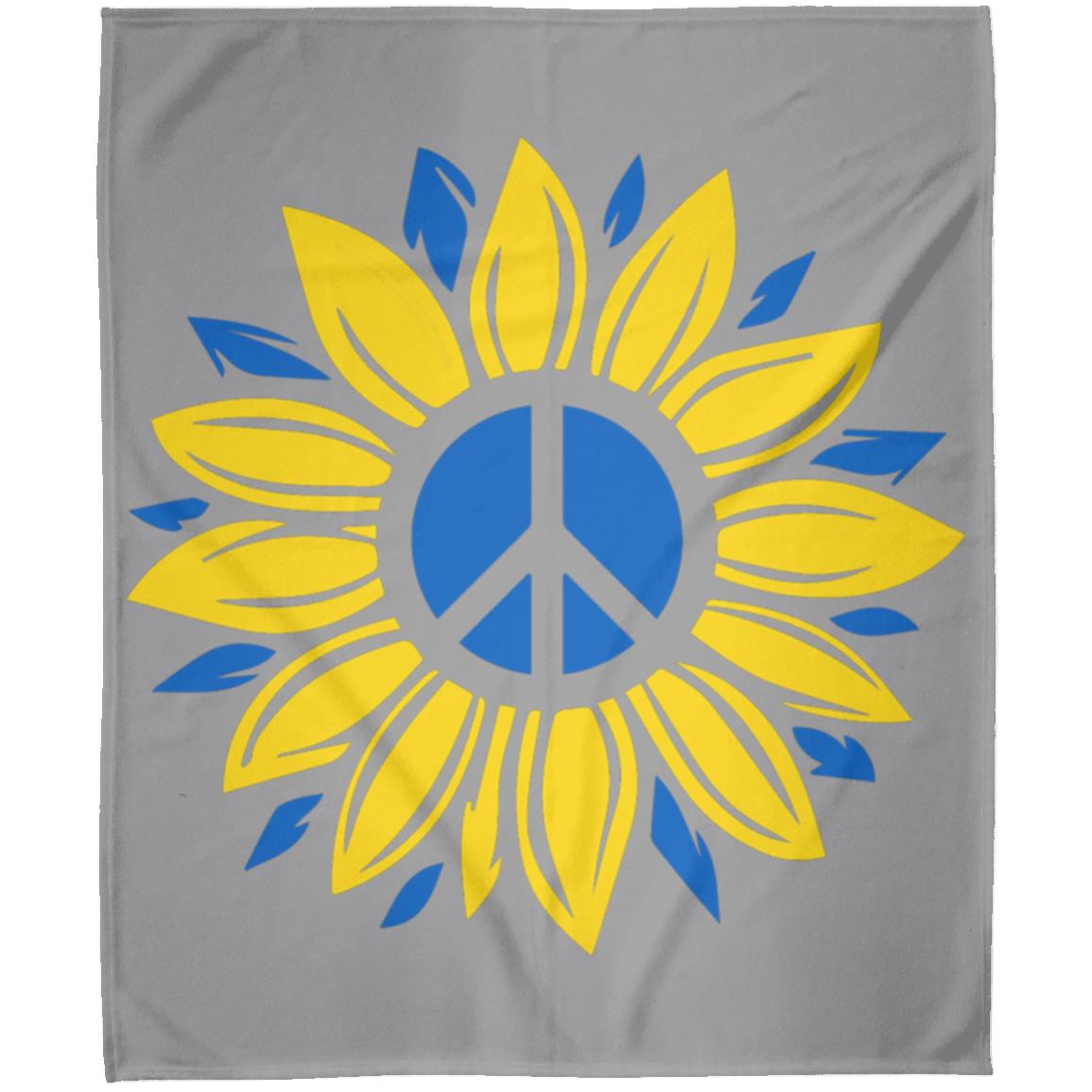 Arctic Fleece Blanket 50x60 -- Peace Flower