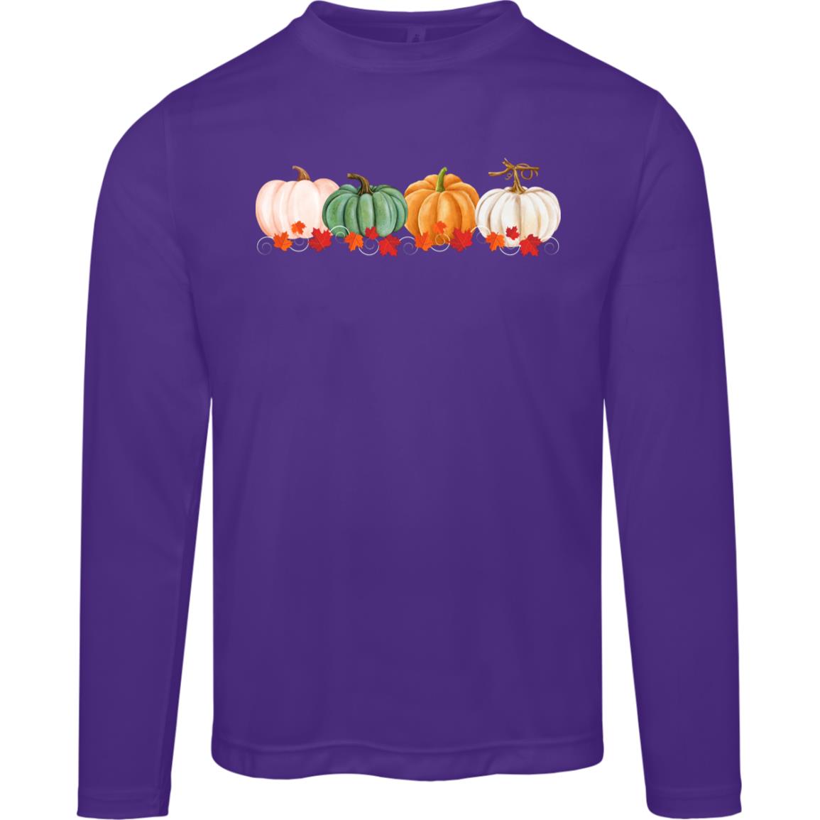 Pumpkins in a Row TT11L Team 365 Mens Zone Long Sleeve Tee