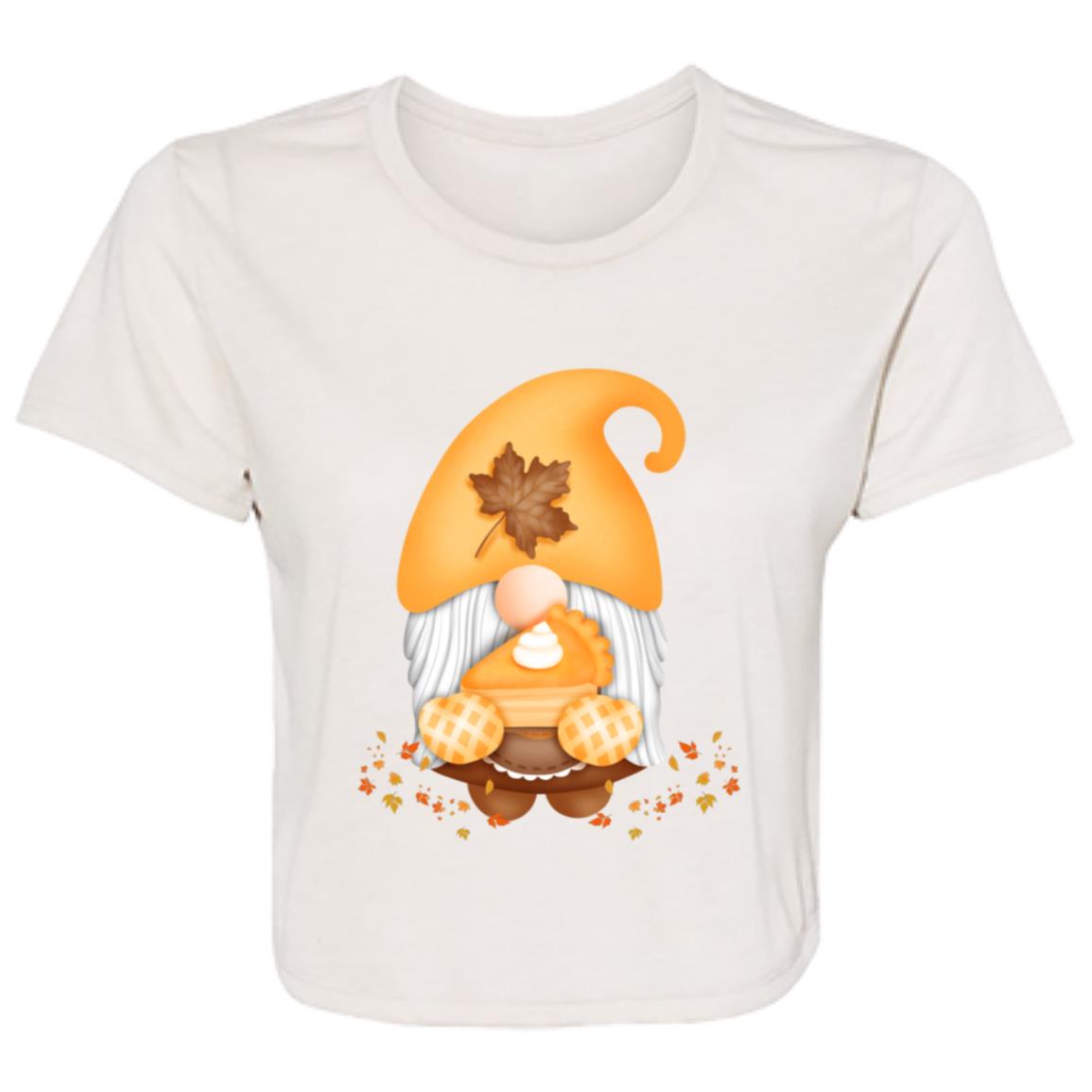 Gnome Pumpkin Pie B8882 Ladies' Flowy Cropped Tee