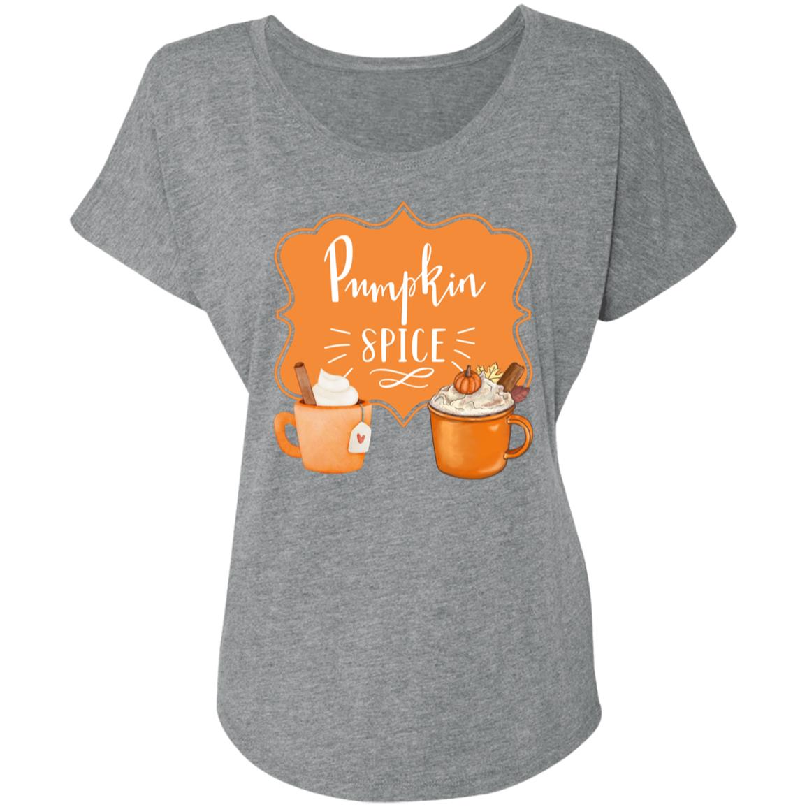 Pumpkin Spice Latte Orange -- Ladies' Triblend Dolman Sleeve